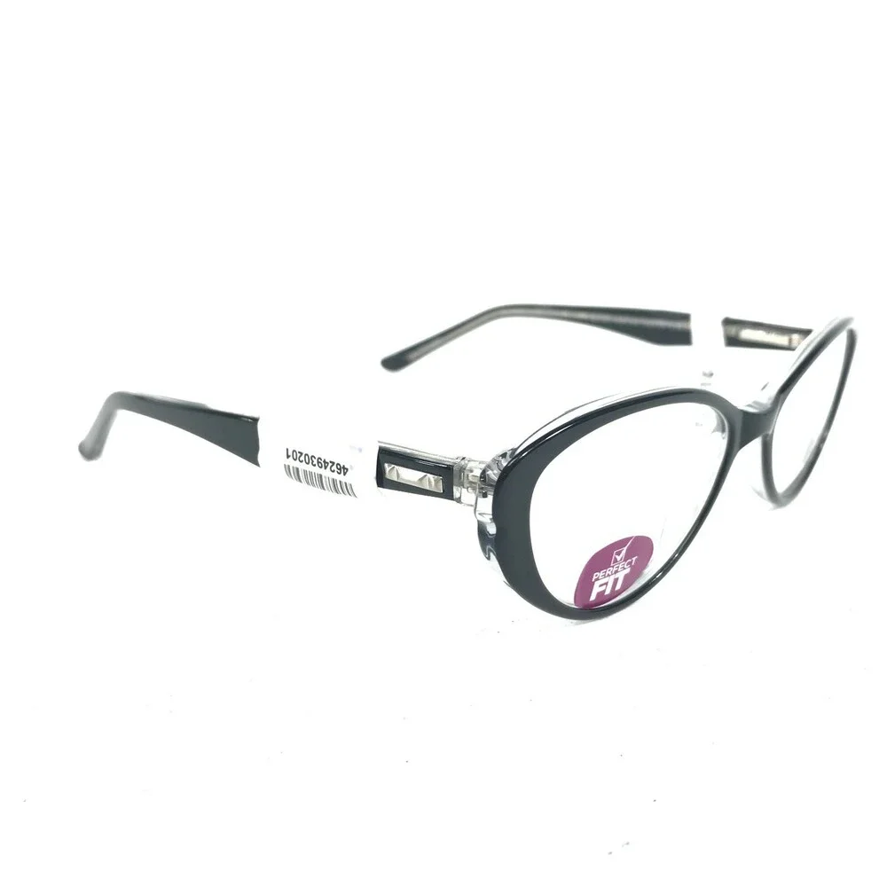 Truth & Love Eyeglasses Frames T & L 04 COL 90 Black Clear Cat Eye 52-16-135
